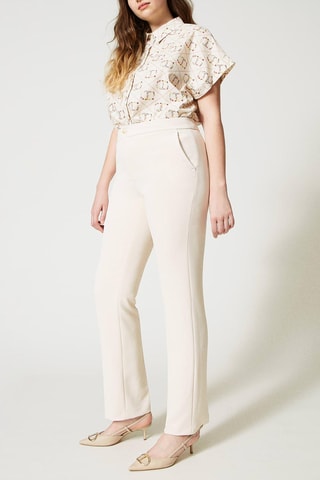 Pantalón pitillo - Marfil