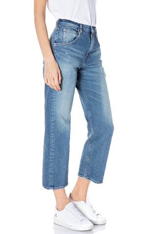 Calças de ganga com cintura subida Tapered Zanha - Azul