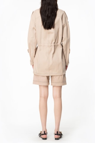 Parka de piel ovina - Beige