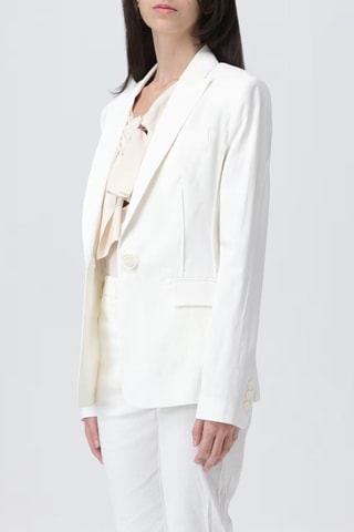 Chaqueta de lino - Blanco