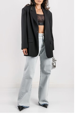 Chaqueta de lana - Negro