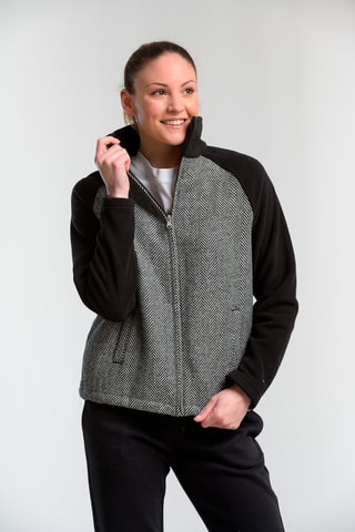 Chaqueta - Gris jaspeado y negro