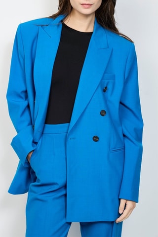 Chaqueta de lana - Azul cobalto