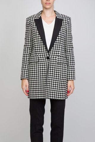 Chaqueta de lana - Negro y blanco