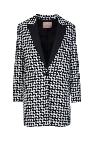 Chaqueta de lana - Negro y blanco