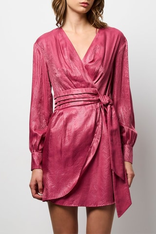 Vestido cruzado - Burdeos