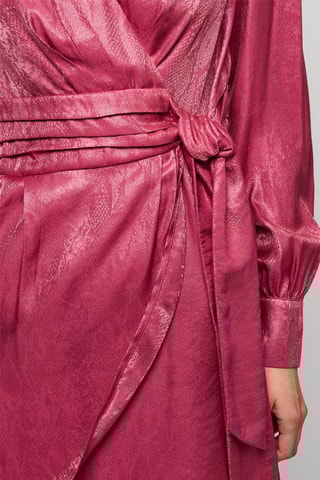 Vestido cruzado - Burdeos