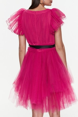 Vestido evasé - Fucsia