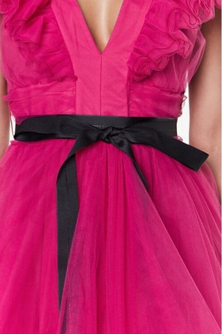 Vestido evasé - Fucsia