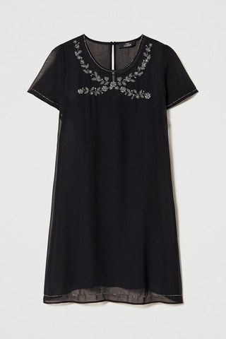 Vestido recto - Negro