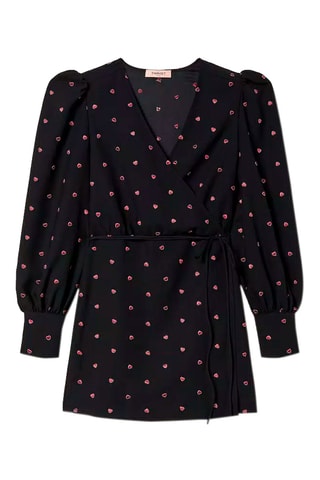 Vestido cruzado - Negro