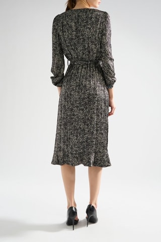 Vestido cruzado - Negro y crudo