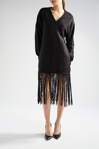 Vestido sudadera - Negro