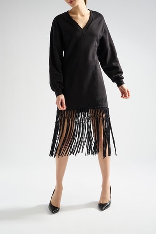 Vestido sudadera - Negro