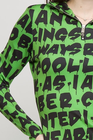 Vestido de tubo con capucha Dazolo - Verde y negro