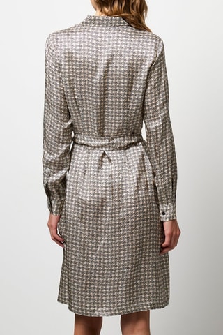 Vestido camisero - Negro y beige