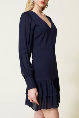 Vestido evasé - Azul marino