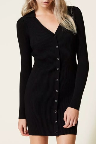 Vestido jersey - Negro