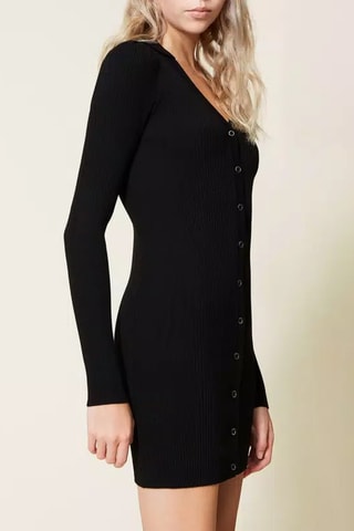 Vestido jersey - Negro