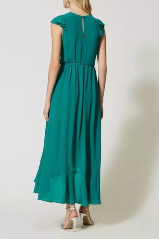 Vestido largo de seda - Verde