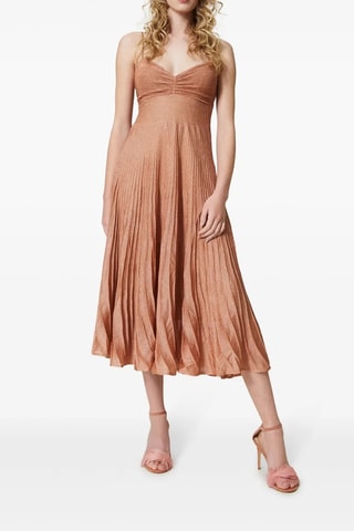 Vestido midi - Nude