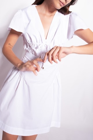 Vestido evasé - Blanco