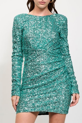 Vestido drapeado - Verde