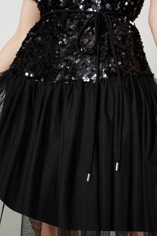 Vestido midi - Negro