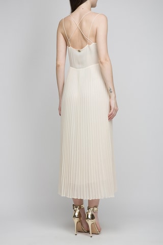 Vestido plisado - Marfil