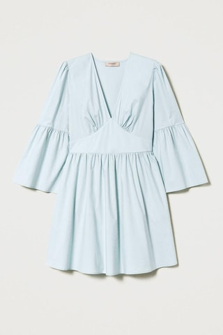 Vestido evasé - Celeste