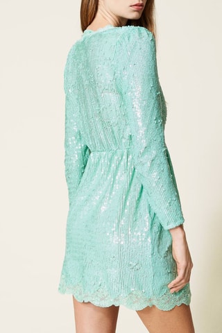 Vestido cruzado - Turquesa