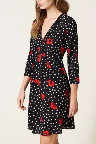 Vestido evasé - Negro