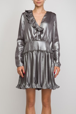 Vestido evasé - Plateado