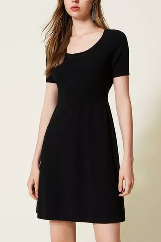 Vestido jersey - Negro