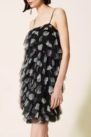 Vestido avolantado - Negro