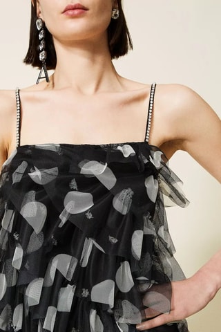 Vestido avolantado - Negro