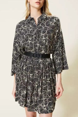 Vestido evasé - Negro