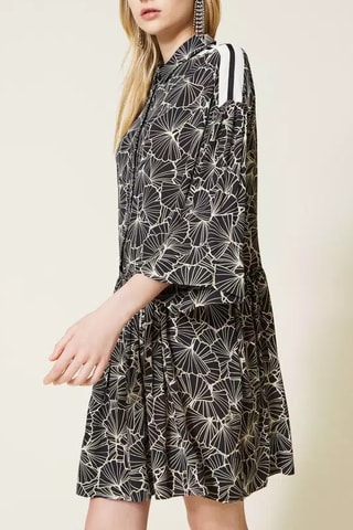 Vestido evasé - Negro