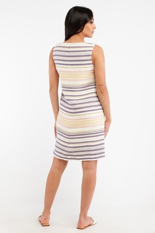 Vestido recto de lino - Blanco - Harmont & Blaine