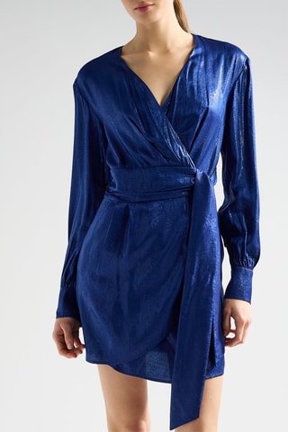 Vestido cruzado - Azul