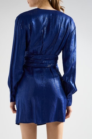 Vestido cruzado - Azul