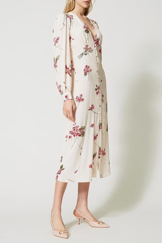 Vestido midi - Marfil