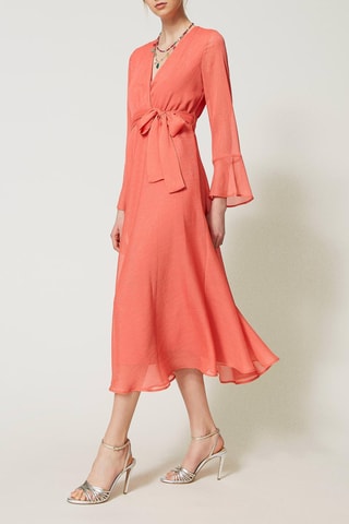 Vestido midi - Coral