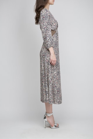 Vestido midi - Negro y crudo