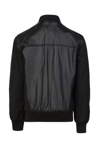 Bómber de piel de cordero Kaiz - Negro