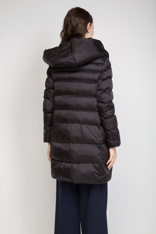 Anorak largo con capucha - Negro
