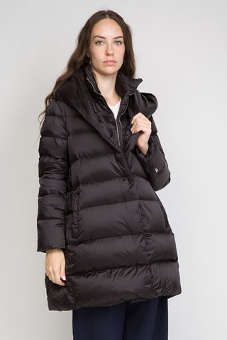 Anorak largo con capucha - Negro