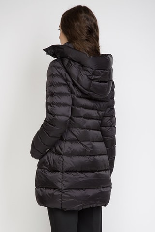 Anorak largo con capucha - Negro