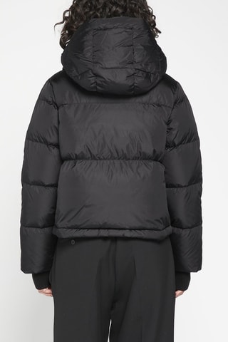 Anorak corto con capucha - Negro