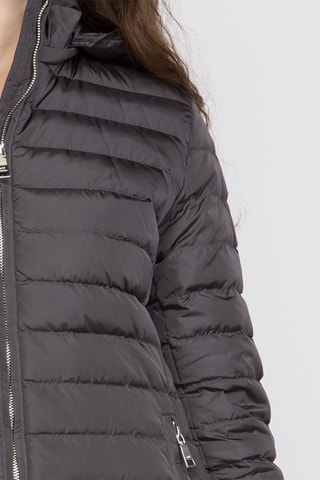 Anorak largo con capucha - Gris